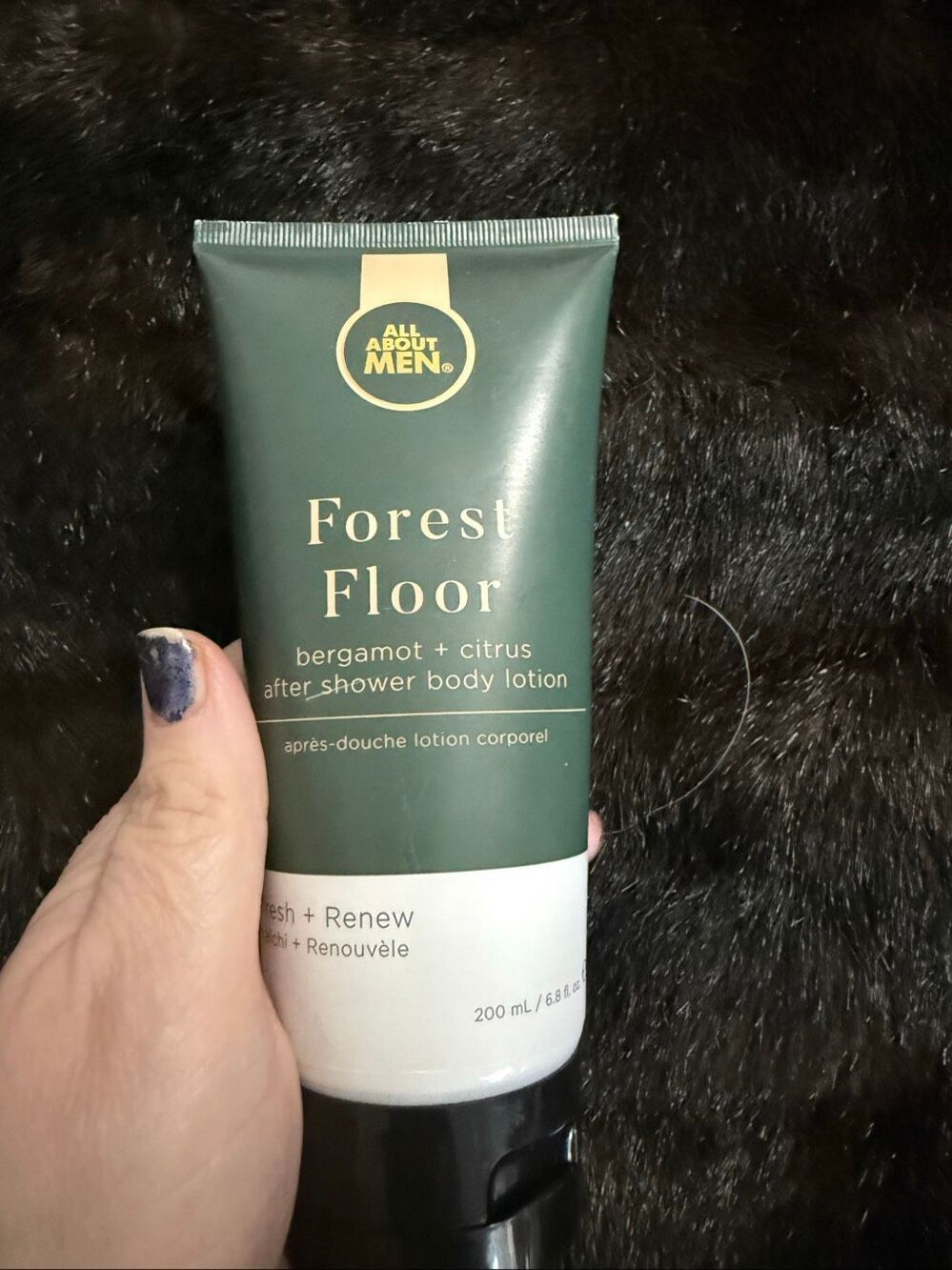 All about men forest floor, Bergamont citrus after shower, body lotion 6.8 oz. 